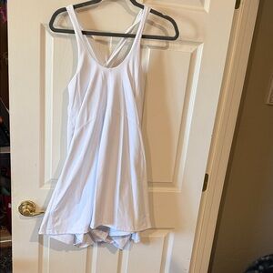Avia White Athletic Skater Dress with Built-In Shorts